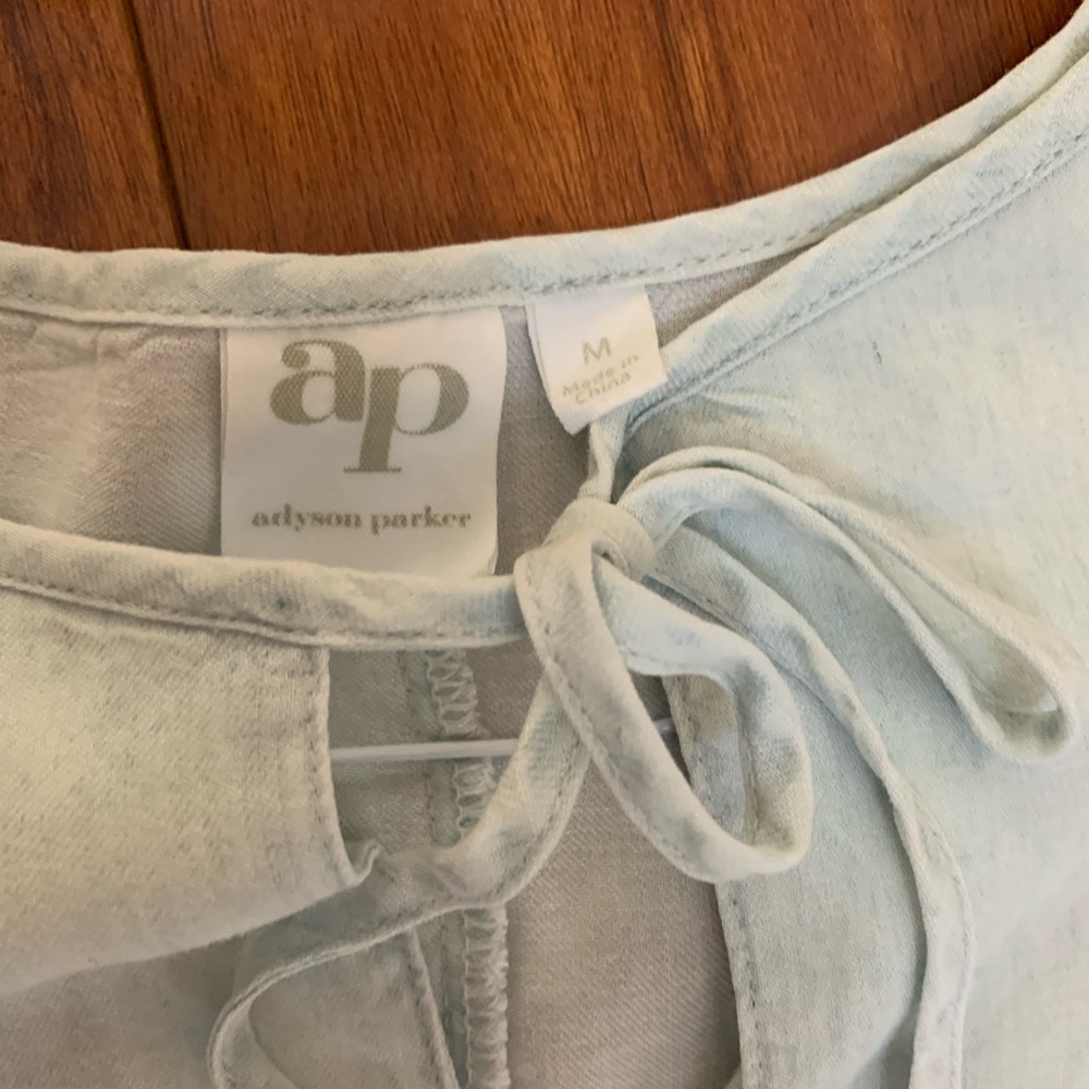 Light Blue Ruffle Blouse 🦋 - Picture 2 of 3